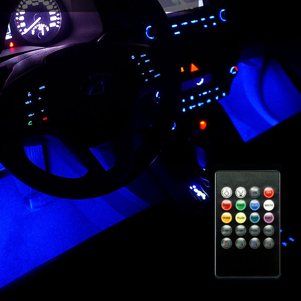 자동차 풋등 엠비언트 라이트 앰비언트 소리반응모듈 12V RGB
